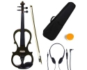 Courante Electric Black Sparkle violin (4/4) with headphones  (video) VIEW CAPETOWN UP*