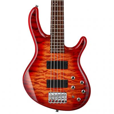 CORT ACTION DLX V PLUS 5-String Active Bass Guitar ??? Cherry Sunburst