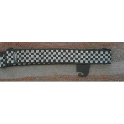 Dunlop Jaquard Guitar Straps - woven for life- Blk WHite checks UP*
