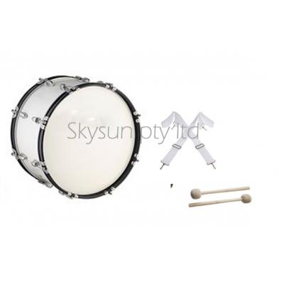22 in Marching Bass drum with strap and beaters